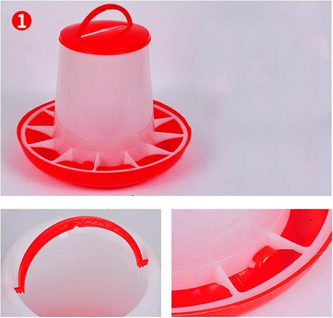 Chick Feeder Waterer Kits for Chick QuailsHen Hanging Poultry Food Water Container for Outdoor Farm Coops Outdoor Chicken Feeder Chicken Feeding Accessories Hanging Chicken Feeder Poultry Feeding