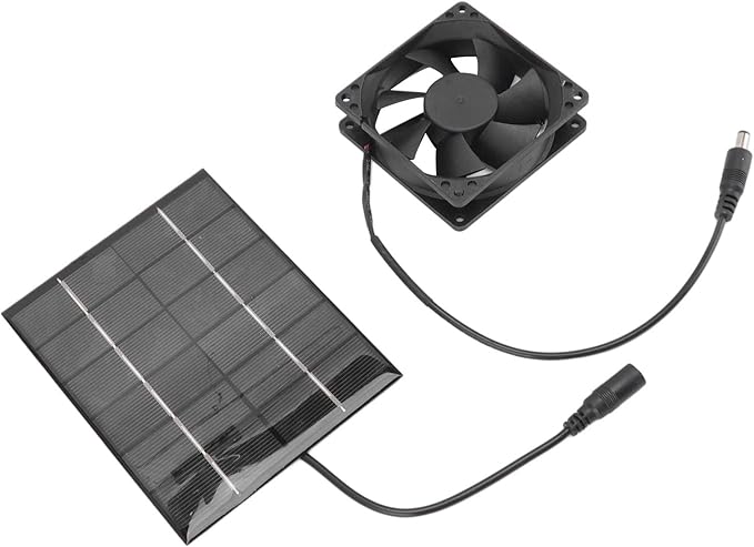 Solar Fan Kit Solar Panel Powered Exhaust Fan Solar Exhaust Fan Ventilation Fan for Greenhouse Chicken Coop