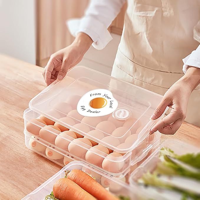 320 Pcs Funny Egg Carton Labels, 2 Inch Round from You Local Egg Dealer Farm Fresh Egg Sticker Irregular PET Adhesive Egg Packaging Sticker for Box Container Carton Farm Supplies