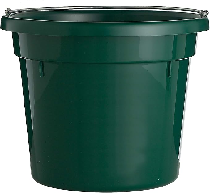 Little Giant® Round Plastic Utility Bucket | Durable & Versatile Feeder Pail with Handles | Bucket for Cleaning | 10 Quarts | Green