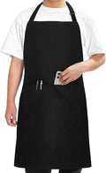 Syntus Adjustable Bib Apron with 2 Pockets Cooking Kitchen Aprons for Women Men Chef
