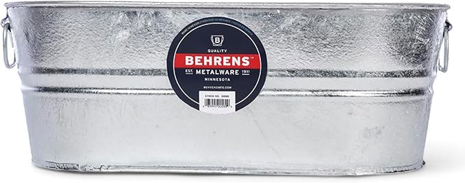 Behrens 0-OV 5-1/2-Gallon Oval Steel Tub