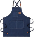 Kitchen Chef Aprons for Women and Men with 3 Pockets for Cooking BBQ Bib Work