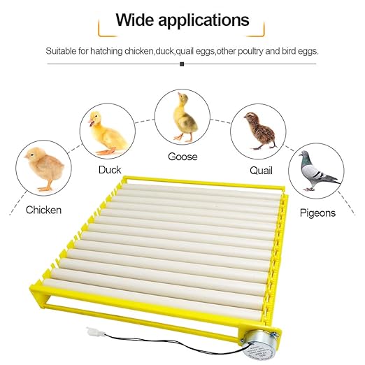 HBtree Automatic Multifunction Incubator Egg Tray Turning Hatcher for Chickens/Ducks/Birds/Poultry（13 Tubes）
