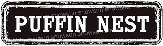 Snowsun Metal Tin Sign Puffin Nest Metal Signs Vintage Signs Retro Sign For Home Bar Office Outdoor Garden Wall Decor 6x16 Inch
