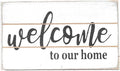 Farmisms 5x3 Inspirational Wooden Rustic Country Signs for Country Farm Living –Welcome to Our Home