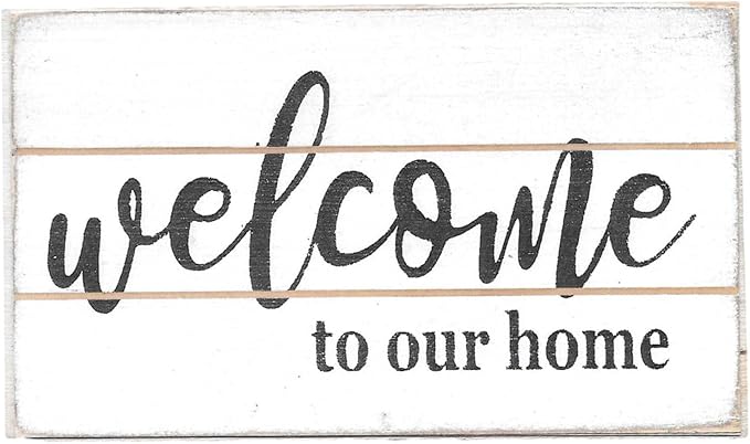 Farmisms 5x3 Inspirational Wooden Rustic Country Signs for Country Farm Living –Welcome to Our Home