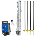 Premier 1 ElectroStop® Plus Starter Kit | White/Black Electric Net Fence – 42"H x 100'L, Includes: Solar Energizer, FiberTuff Support Posts and Tester