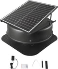 VEVOR 42W Solar Attic Fan, 2800 CFM Smart Roof Vent Built-in Temperature Sensors with Remote Control, Low-Noise & Weatherproof for Attic, Garage, RV Ventilation