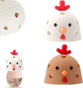 Egg Scrubber for Fresh Eggs, Egg Cleaning Brush, Reusable Cleaning Tools for Fresh Egg Washer, Reusable Egg Cleaner Kit (2 Pack, White, Brown)