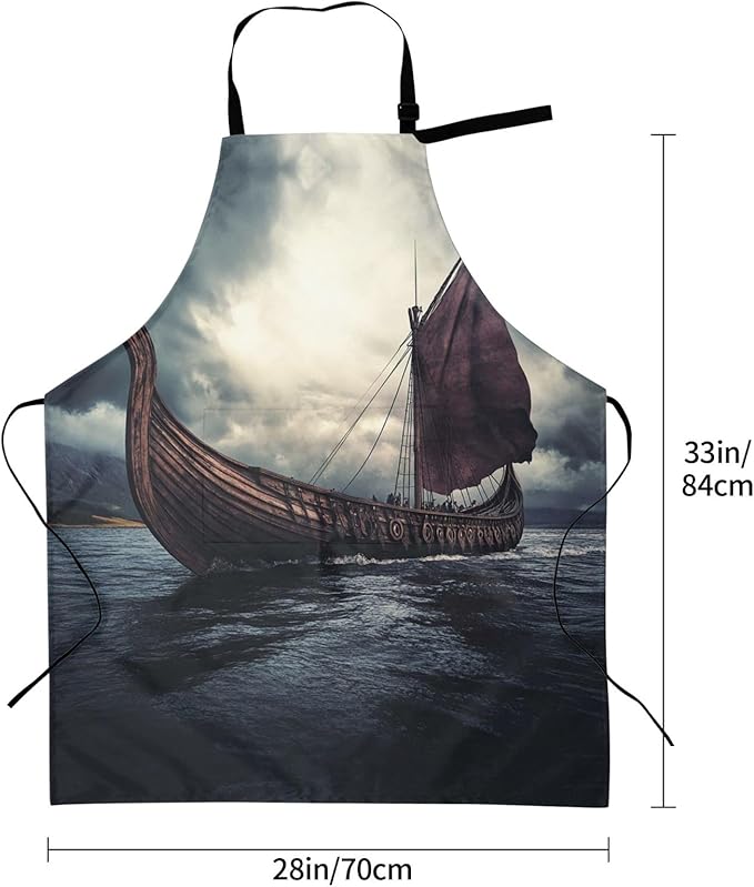 Kitchen Aprons for Men Women Waterproof Apron with 2 Pockets Whale Tail Apron Adjustable Bib Aprons
