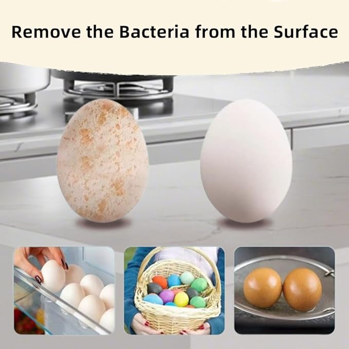 Layver Egg Brush Cleaner, Egg Cleaner Scrubber for Fresh Eggs, Silicone Egg Washer, Multipurpose Washing Egg Tool for Fruits and Vegetables (Yellow)