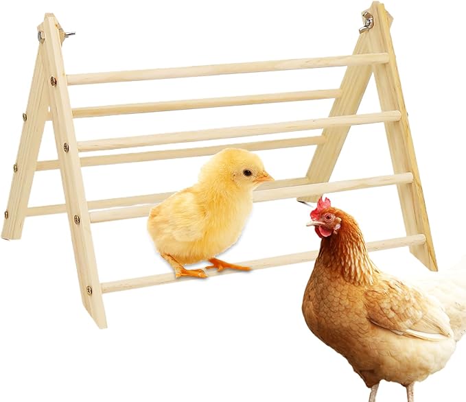 Chicken Perches Roosting Bar – Wooden Coop Perch Stand, Space Saving Portable Structure, Smooth Rounded Edges Design, Stable Support Build, Natural Roosting Comfort | Chicks Hens Outdoor Backyard Poul