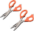 Edward Tools CleanCut All Purpose Shears 9” - Stainless Steel Kitchen Scissors for Poultry, Meat, Herbs, Utility - Dishwasher Safe - Heavy Duty Sharp Blade Cuts Wire, cable, rope (2)