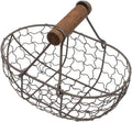 UPKOCH Large Retro Storage Basket Creative Wire Holder for Fresh Eggs Vintage Style Container with Handle Farmhouse Decorative Storage Solution for Kitchen and Countertop