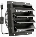 HG Power 14 Inch Shutter Exhaust Fan, 882CFM High-Speed Vent Fan, 1400RPM Wall Mounted Attic Fan for Shed, Garage, Greenhouse Ventilation, Black