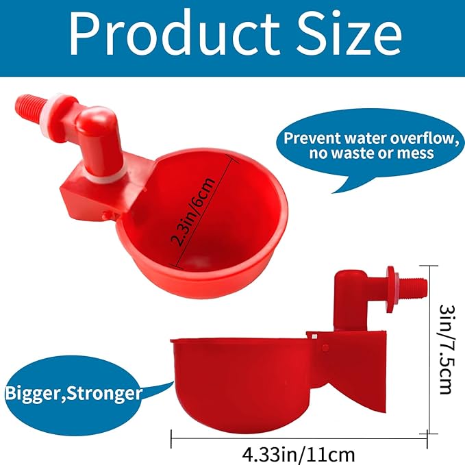 Automatic Chicken Waterer System (46 Accessories Included), Complete PVC Pipelines Set Chicken Water Feeder, Poultry Waterer, DIY Chicken Watering System with Chicken Water Cups (No Bucket Included)