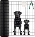(48 in x 33 ft) Garden PVC Welded Wire Fence, Mesh Size 2 in x 3 in, 16-Gauge Welded Wire Fence, Poultry Protection Animal Fence, Includes Gloves and Pliers