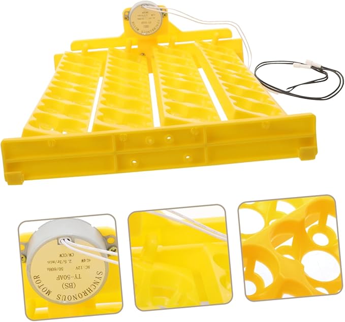 BESPORTBLE 12V Automatic Egg Turning Tray for Incubators Egg Capacity Convenient and Egg Turner Tool for Hatching Chickens Ducks Quail Birds Design for Improved