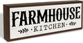 Farmhouse Kitchen Sign, Decorative Wooden Wall Plaque, Farm Decor, Country Style Home Decor, Funny Kitchen Signs, Modern Wall Decors Art, Housewarming Gift 9.5x3.1x1 inches