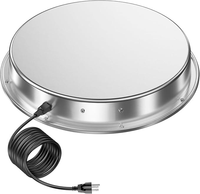 11in Chicken Water Heater for Drinker, 110W Poultry Waterer Heated Base for Metal Drinking Fountains