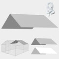 Chicken Coop Cover Waterproof, 11.5 * 6.5 FT Chicken Run Tarp with Ball Bungees Cords, UV Shade Cloth for Yard Large Chicken Coop, Walk-in Chicken Run Pen, Duck Coop Tarp Replacement (1 Pack,Grey)