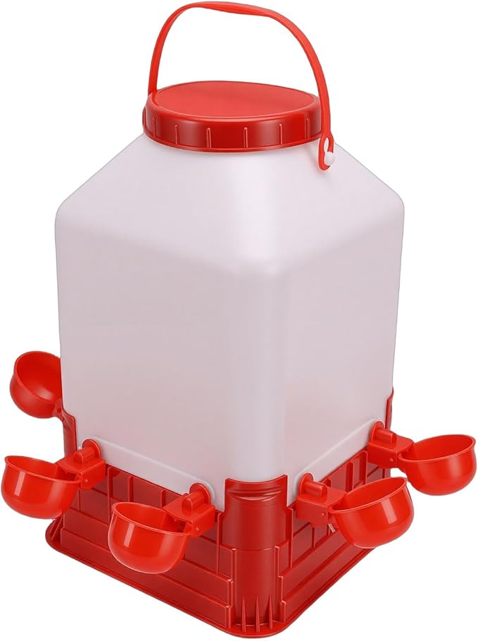 Zerodis Chick Waterer Poultry Fountains Waterers Feeder Poultry Water Fountain Bucket Automatic Brooder Starter Kit Coop Accessories for Baby Chicks Ducks and Quail Chick Waterer 10L