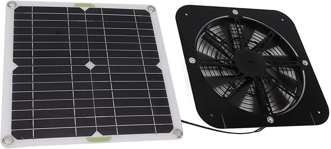13.5 Inch Solar Powered Fan,solar powered fan for chicken coop,100W Solars Ventilation Exhaust Fans Round Effective Cooling Solars Panel Fans Kit For Greenhouse Chicken Coop