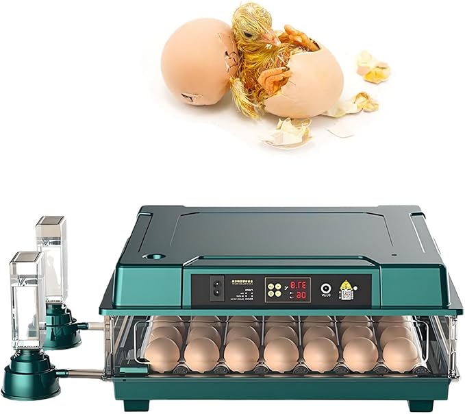 Adjustable Egg Incubators with Automatic Turning and Humidity Control, with Digital Display, for Hatching Eggs Include Chicken Duck Quail