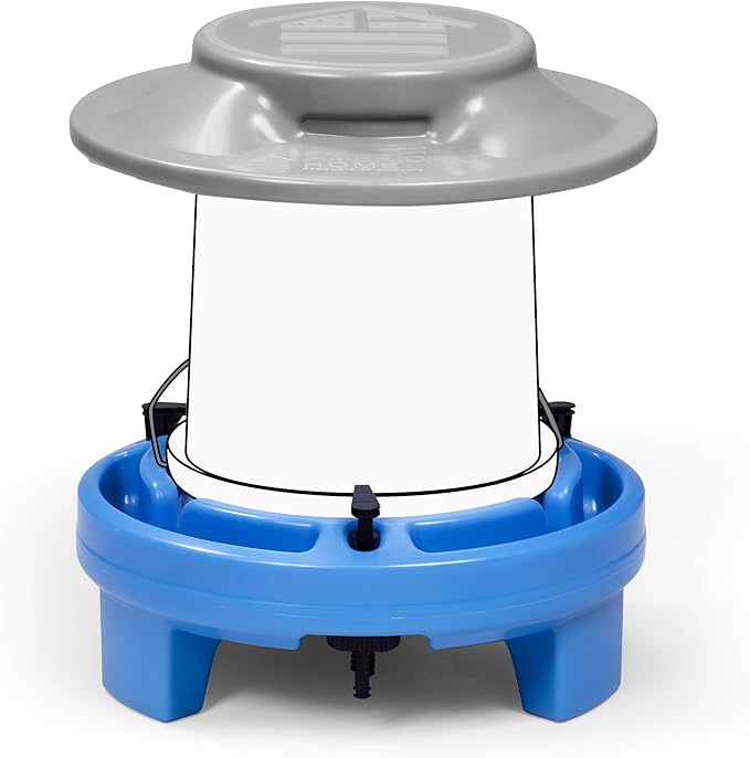 American Home Self-Filling Farmstead Chicken Drinker, Waterer, Automatic Chicken Coop Water Dispenser, 5 Gallon Capacity (Bucket Not Included), Weather-Resistant Design