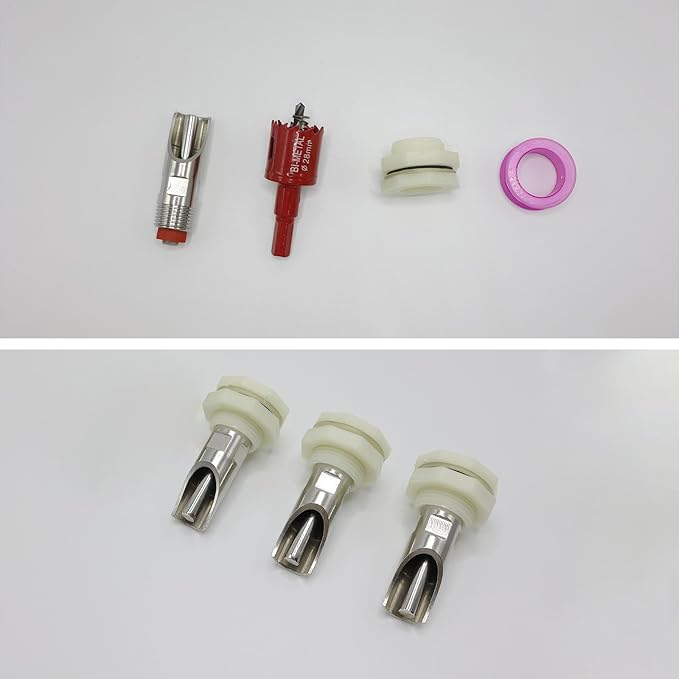 3 PCS Pig Nipple Waterer for Barrel Kit Automatic Pig Waterer System 1/2 inch Stainless Steel Pigs Drinker Feeder with Water Tank Connectors Hog Water Nipples for Sows Piglet (3pcs, one Size)