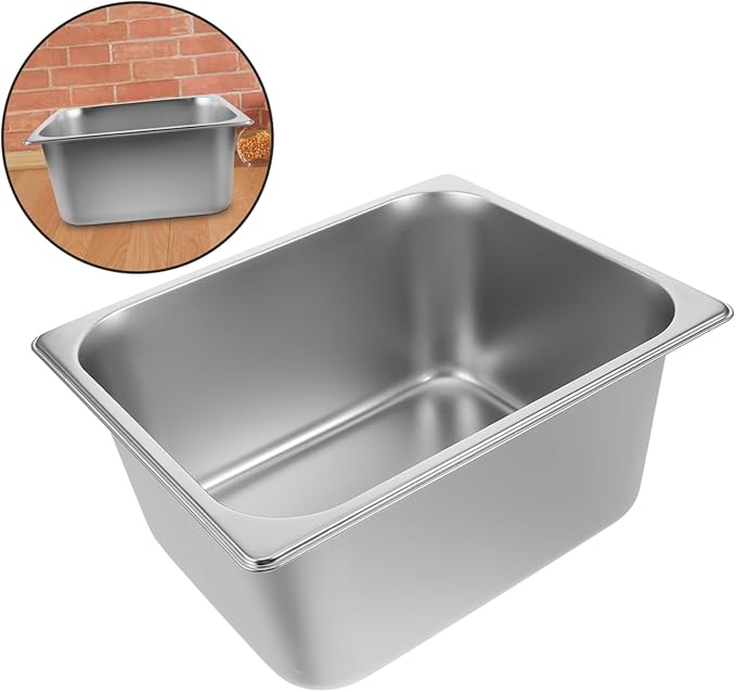 Luxshiny Stainless Steel Rice Storage Container Capacity Airtight Kitchen Storage Bin for Grains and Flour Compact Design for Cabinet Organization and Space-saving