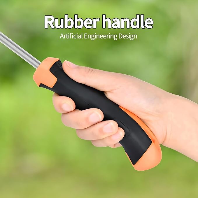 Weed Remover Tool, Portable Garden Weeder, Stainless Steel Weeding Tool with Rubber Handle – Ideal for Backyard Planting, Gardening, and Farm Cultivation