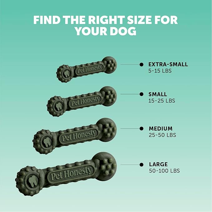 Pet Honesty Brush Buddies All Natural Dog Dental Treats for Dogs – Long Lasting Dental Sticks for Dogs, Teeth Cleaner, Breath Freshener, Plaque & Tartar Remover – Extra Small Dogs (40 Count)