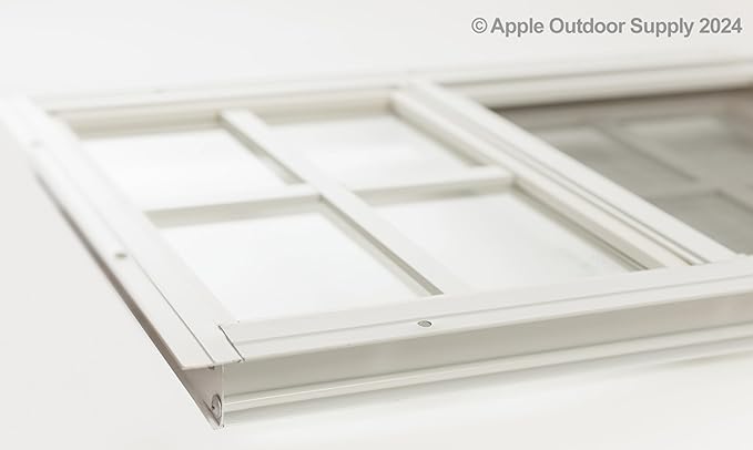 Shed Windows 12x18 (2-Pack) | Sliding Windows with Tempered Glass & Screens | Flush Mount, White Aluminum Frames for Sheds, Chicken Coops & Playhouses