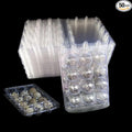Honkenda Clear Plastic Quail Egg Cartons, 12 Tray Small Eggs Carton Holders Container, PVC Stackable Egg Storage Box with Hinge Lid, 12 Grids Egg Protection Box for Pheasant Pigeon (50 Pack)