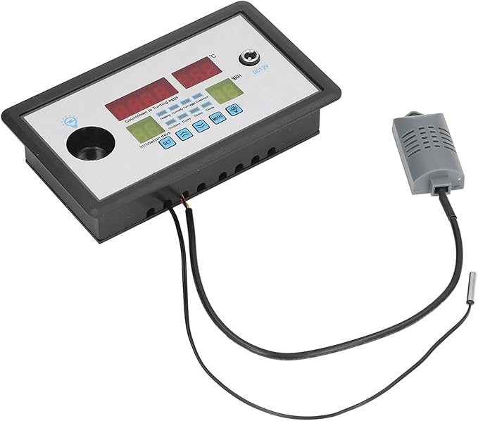 Fdit Intelligent Incubator Thermostat Digital Automatic Incubator Controller Egg Hatcher Temperature Incubator Controller for Various Eggs (12V)