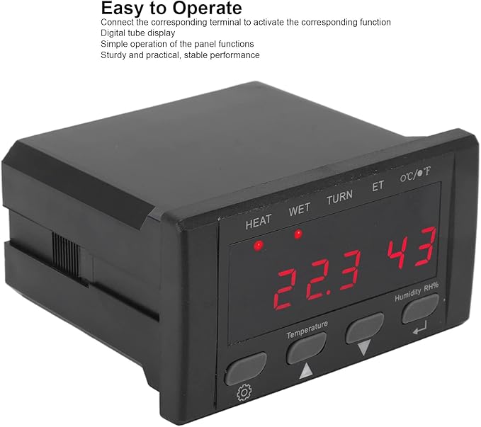 Digital Temperature Controller, 220V/110V Automatic Egg Incubator Thermostat Incubator Temp Humidity Controller