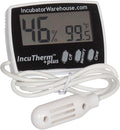 Incubator Warehouse IncuTherm™ Plus Digital Thermometer and Hygrometer for Egg Incubator - Large Digital Display with Min/Max Memory - Remote Probe - Reads Celsius and Fahrenheit +/-1° 1109 IWTH01