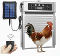 Smart Anti-Pinch Solar Chicken Coop Door - 4-Way Intelligent Control & LCD Display - Heavy Duty Automatic Poultry Gate with Predator-Proof Remote System