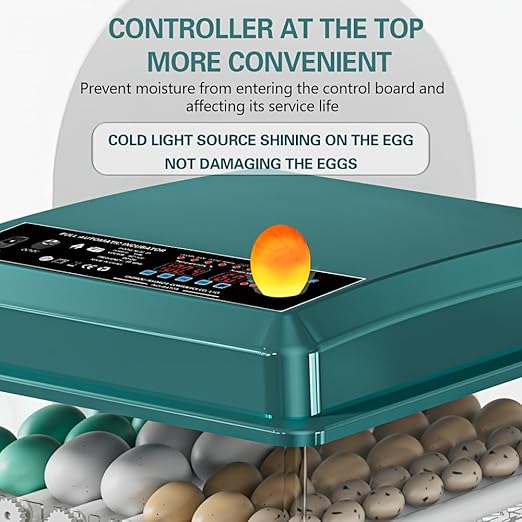 Automatic Egg Incubator 36-Tray, Digital Humidity Control with Auto Flip, Adjustable Egg Spacing, Fahrenheit Display, Suitable for Chicken, Duck, Goose, Bird Eggs, Quail Eggs