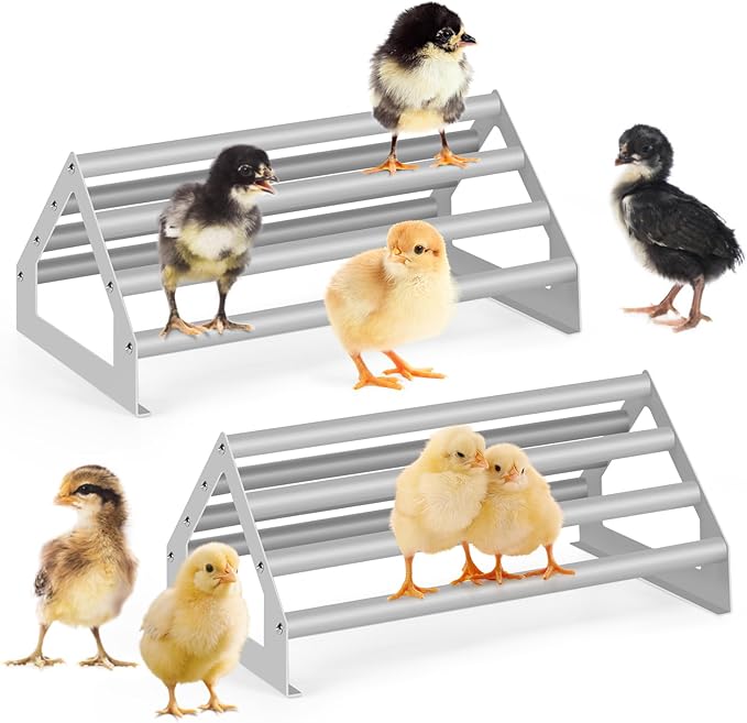 2 Pack Chick Perch Chick Toys for Brooder Chick Chicken Roosting Bar for Coop Chick Jungle Gym Perch Stand for Baby Chick, Easy to Assemble and Clean, Indoor/Outdoor Use, Large