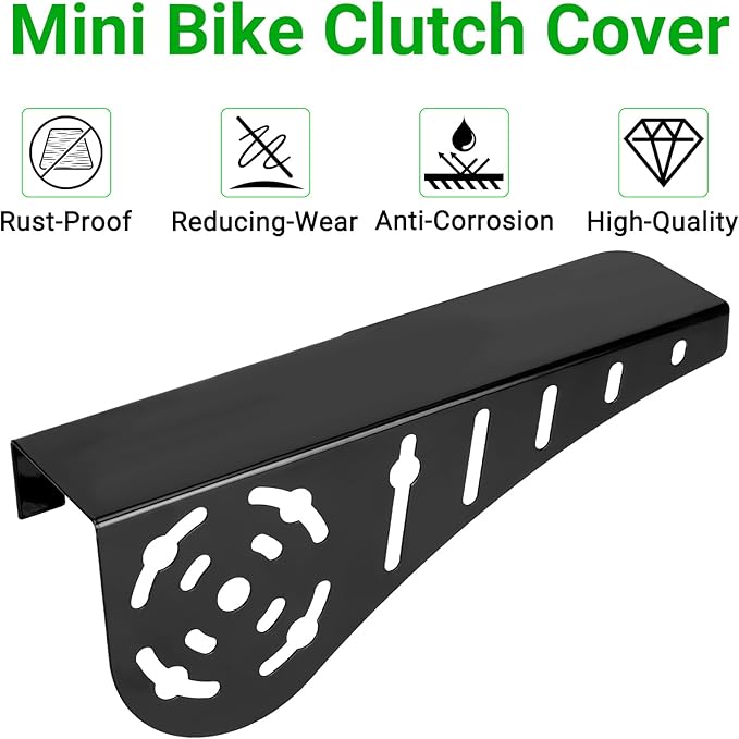 Mini Bike Chain Guard Clutch Cover Compatible with Predator 212cc 224cc 196cc 200cc Coleman CT200U CT200U-EX BT200X Baja Doodlebug DB30 GX160 GX200 Tilotson 212R Tecumseh Engine Minibike Parts