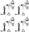 Simple Deluxe Adjustable Clamp Lamp Light Socket with 8.5 Inch Aluminum Reflector, Suit for Max 150 Watt Lamp (No Bulb Included), 6ft 18/2 SPT Cord, 4-Pack