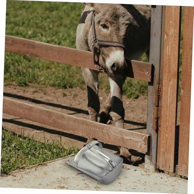 TOYANDONA 2pcs Iron Shovel Thickened Veterinary Food Scoop for Farms Gardens and Orchards Lightweight and Design for Easy Carrying and Use