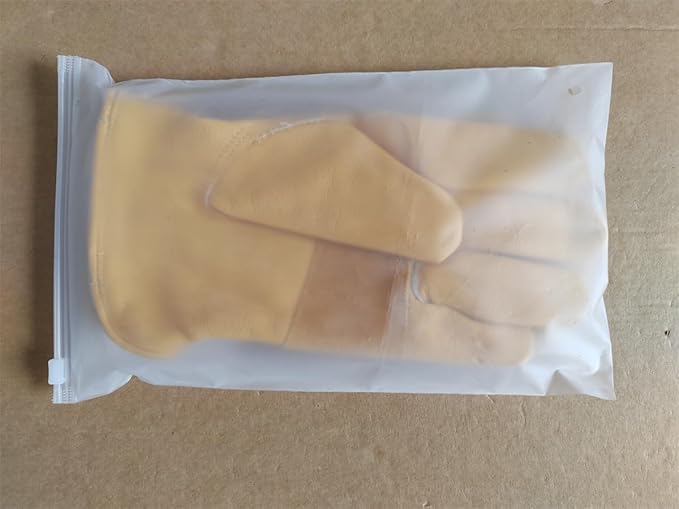 Cowhide Leather Work Gloves for Construction, Yardwork, Gardening with Reinforced Palm for Men & Women