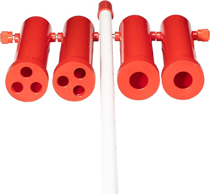 RentACoop Chicken Treat Dispenser - Suitable for Small and Large Treats - Includes Post for Indoor and Outdoor Placement - Large Size with 4 Tubes