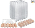 120 Pack Bulk Egg Cartons, Clear Plastic Chicken Egg Holders, Egg Tray Carton Holder for Home & Kitchen, Farm & Market Use, An Eco-Friendly Egg Storage Solution, 12 Grids