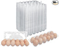 Bulk Egg Cartons 90 Pack, Clear Plastic Chicken Egg Holders, Egg Tray Carton Holder for Home & Kitchen, Farm & Market Use, An Eco-Friendly Egg Storage Solution(12 Grids)
