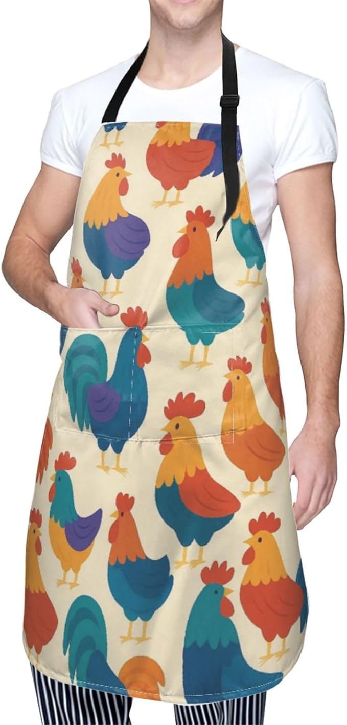 Serene Swan In Stream Adjustable Waterproof Apron Work Cooking Apron With Pockets For Men Women